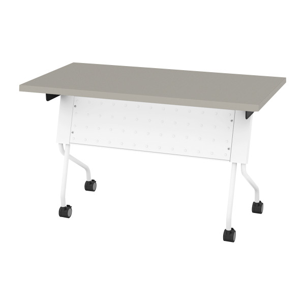 4' White Frame With Grey Top Table - White 84224WG By Office Star
