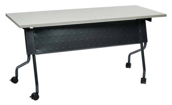 5' Titanium Frame With Grey Top Table - Grey 84225TG By Office Star