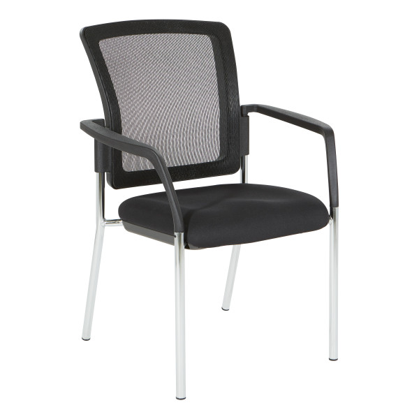 Guest Chair With Chrome Frame - Black 88710C-30 By Office Star