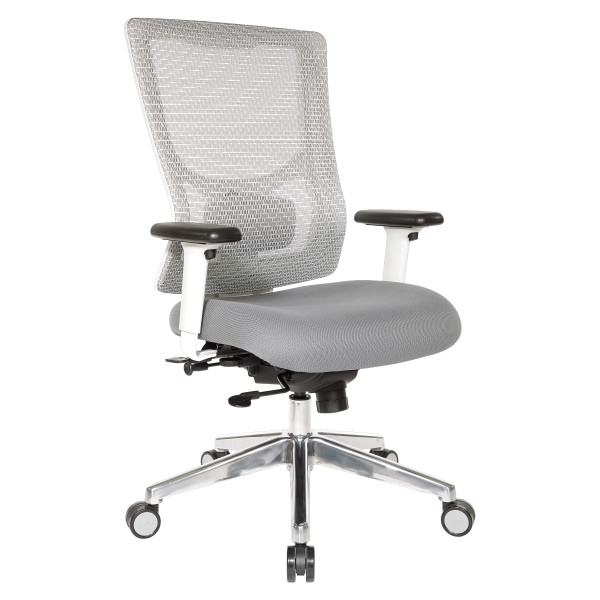 Progrid White Mesh Mid Back Chair - White/Steel 95672-5811 By Office Star