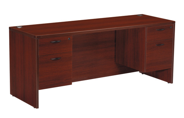 Napa Double Pedestal Desk 66"X30" - Mahogany NAPMAH-TYP3 By Office Star