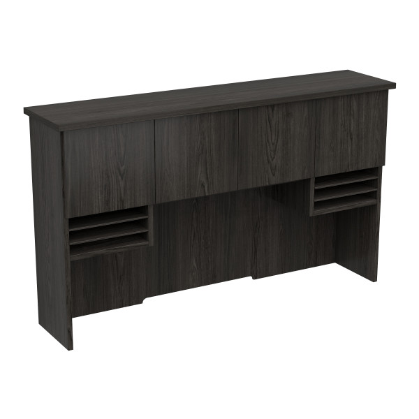 Tuxedo 72" Hutch With Wood Doors - Slate Grey TUXSGW-44 By Office Star