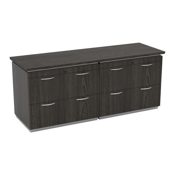 Tuxedo Double Lateral File Credenza 72X24 - Slate Grey TUXSGW-TYP206 By Office Star