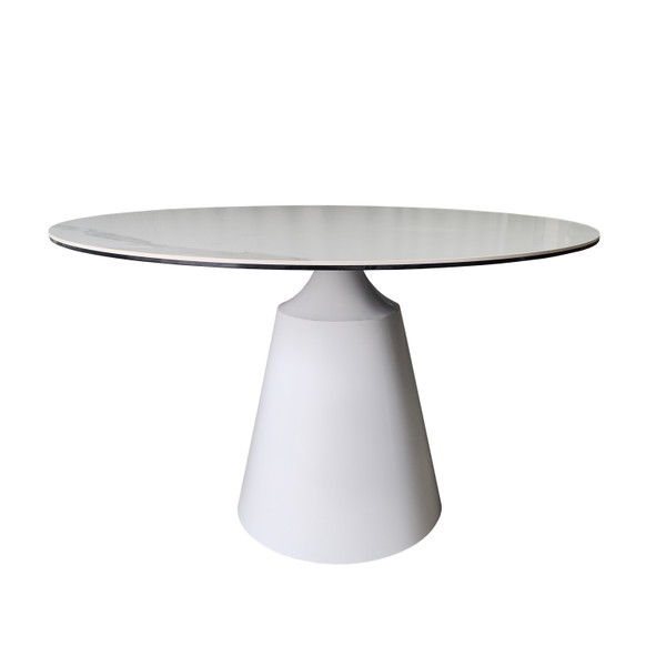 VGNSGD8744-W-DT Modrest Edith - Modern Round White Ceramic Dining Table By VIG Furniture