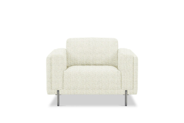 VGKK-KF.7020-CHR-OFWHT Divani Casa Schmidt - Modern Off White Fabric Chair By VIG Furniture