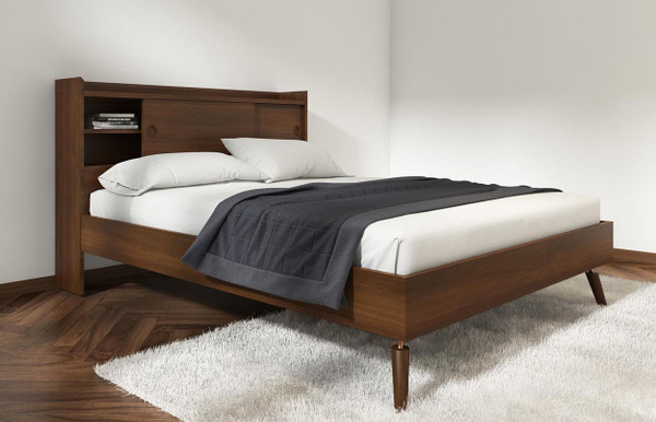 VGWH180430201-202-Q Modrest Sutton - Queen Mid-Century Elisa Acacia Wood Bed By VIG Furniture