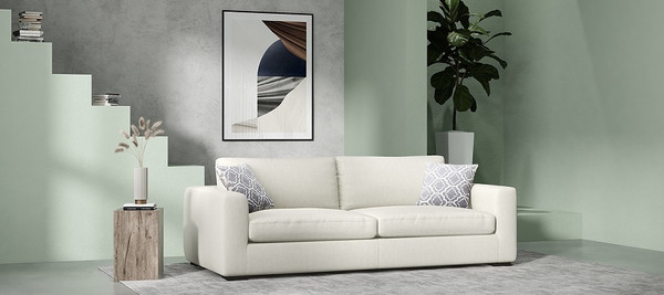 VGKK-KF1031-WHT-S Divani Casa Poppy - Modern White Fabric Sofa By VIG Furniture