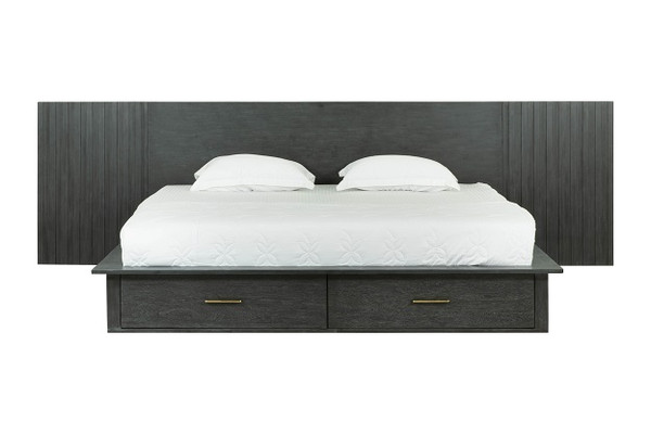 VGWD-HLF2-BED-Q Modrest Manchester- Contemporary Platform Dark Grey Q Bed By VIG Furniture