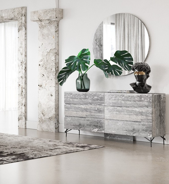 VGAC-ARIA-DRESSER Nova Domus Aria - Italian Modern Multi Grey With Texture Dresser By VIG Furniture