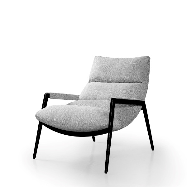 VGBN-EC-239-G-CH Modrest - Modern Homer Accent Grey Fabric Chair By VIG Furniture