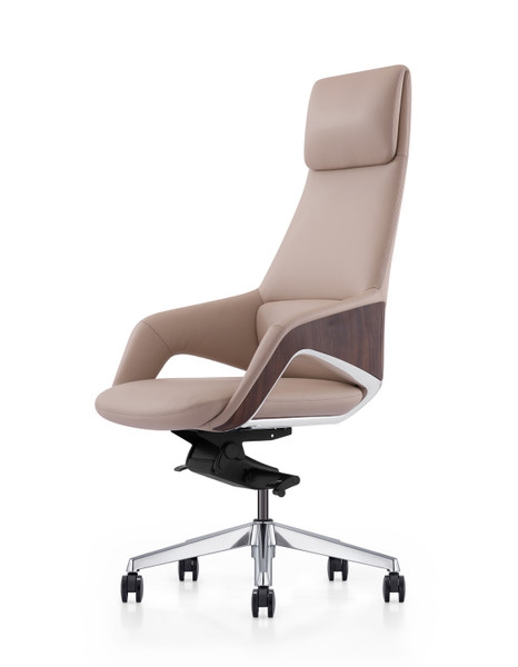 VGFU-FK005-A-BG-OFF-CH Modrest - Prost Modern Beige High Back Executive Office Chair By VIG Furniture