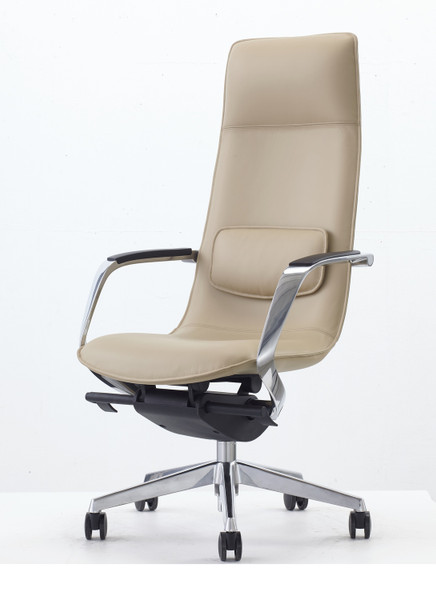 VGFU-FK003-A-BG-OFF-CH Modrest - Nadella Modern Beige High Back Executive Office Chair By VIG Furniture