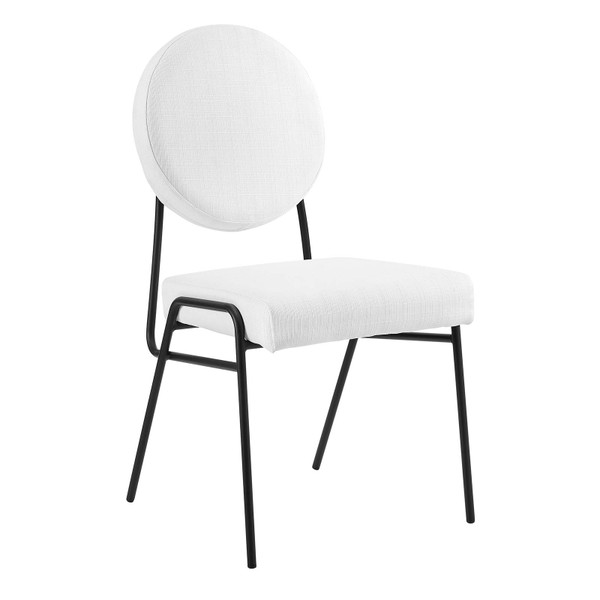 Modway Craft Upholstered Fabric Dining Side Chairs - Black White EEI-6253-BLK-WHI