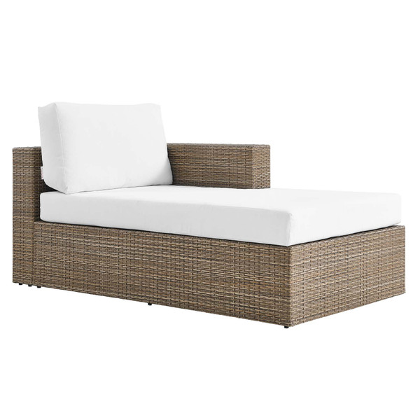 Modway Convene Outdoor Patio Outdoor Patio Right-Arm Chaise - Cappuccino White EEI-6244-CAP-WHI