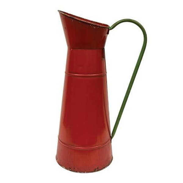 Rustic Red Carafe With Green Handle G60199 By CWI Gifts