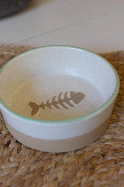 Kalalou CDV2231 Ceramic Cat Bowl