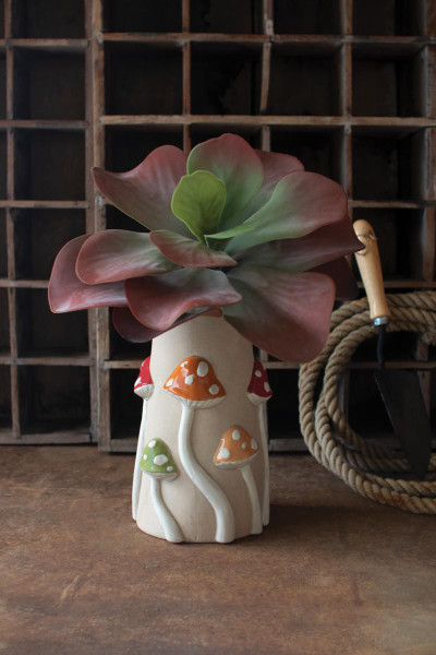 Kalalou CDV2271 Ceramic Mushroom Vase