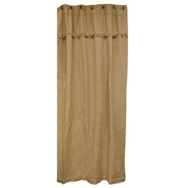 Burlap Shower Curtain G6172 By CWI Gifts