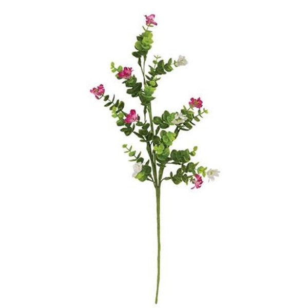 *Pink & White Wildflower Pick F18294 By CWI Gifts