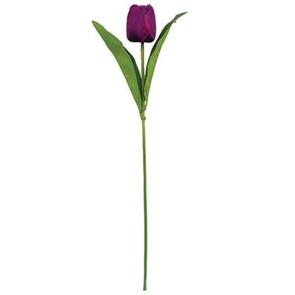 Purple Tulip Stem 17.5" F18301 By CWI Gifts