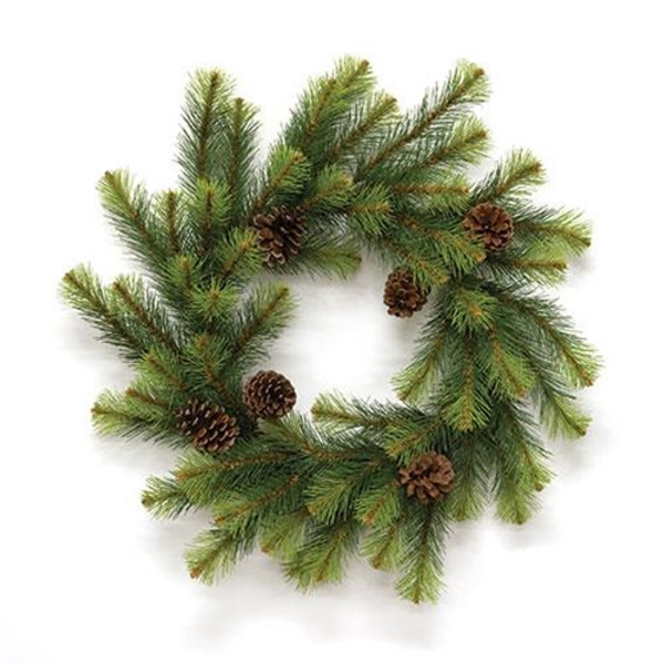 Empire Pine Wreath W/Pinecones 24" FSR22300 By CWI Gifts