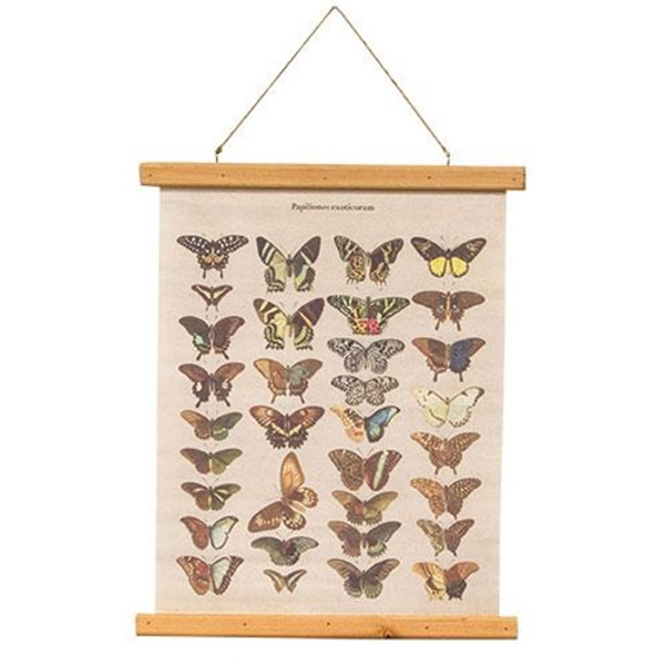 Butterfly Canvas Wall Hanging G109276 By CWI Gifts