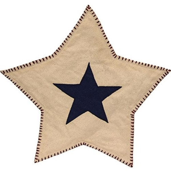 Americana Star Shaped Mat G15679 By CWI Gifts