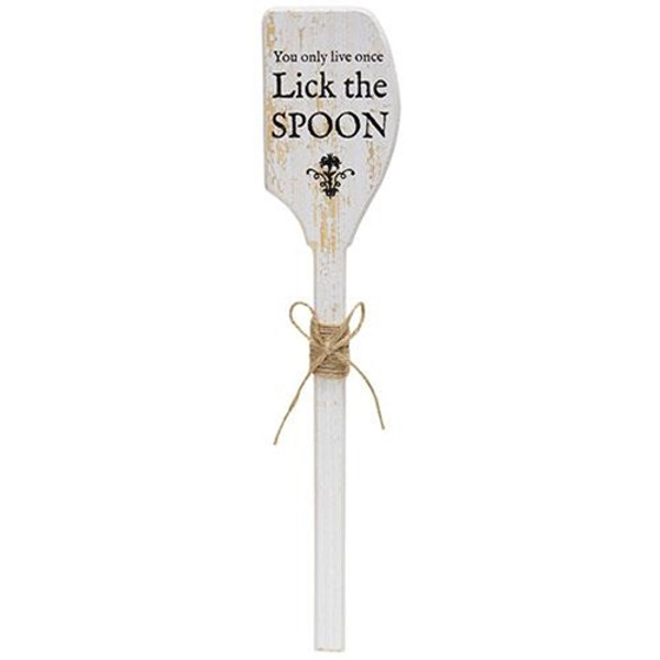 Lick The Spoon Decorative Wooden Spatula G36231 By CWI Gifts