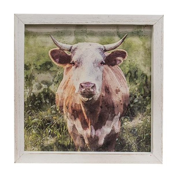 Red Cow Framed Portrait G36237 By CWI Gifts
