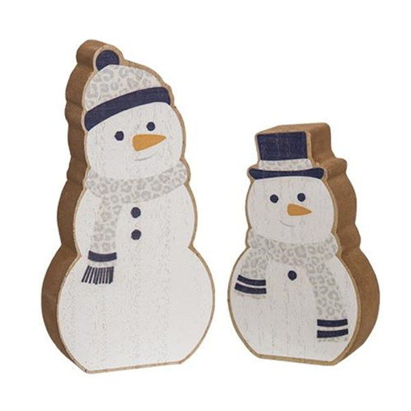 2/Set Icy Chunky Snowman Sitters G36262 By CWI Gifts