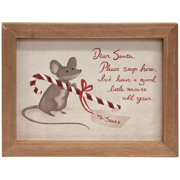 *To Santa Mouse Frame G36287 By CWI Gifts