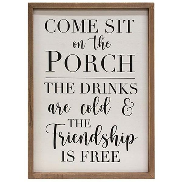 Come Sit On The Porch Framed Sign G36298 By CWI Gifts