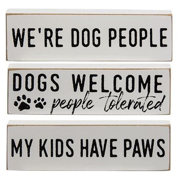 We'Re Dog People Thin Mini Block 3 Asstd. (Pack Of 3) G36322 By CWI Gifts