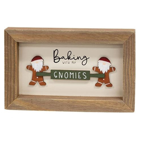 *Baking With My Gnomies Framed Sign G36420 By CWI Gifts