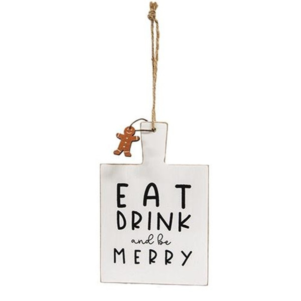 Eat Drink And Be Merry Cutting Board Sign Ornament G36432 By CWI Gifts
