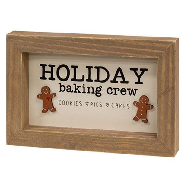 *Holiday Baking Crew Dimensional Framed Sign G36443 By CWI Gifts