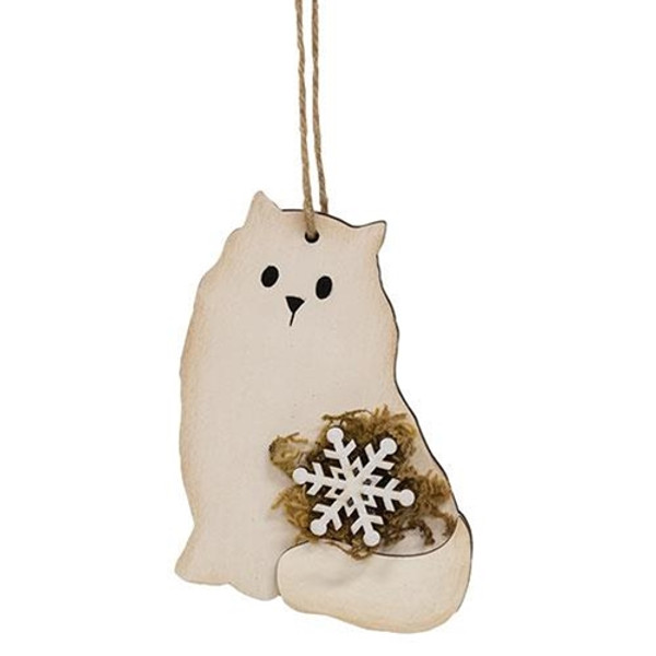 Snowy Snowflake Cat Ornament G36471 By CWI Gifts