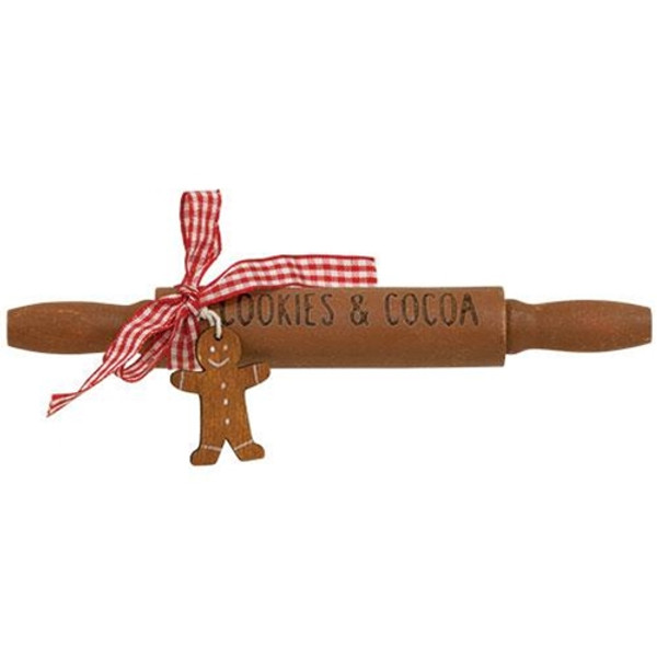 Cookies & Cocoa Wooden Rolling Pin G36489 By CWI Gifts