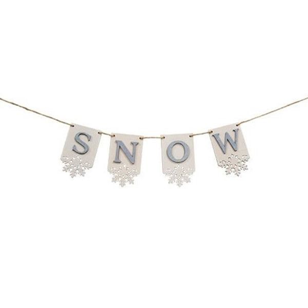 Horizontal Snow Tag Garland G36498 By CWI Gifts