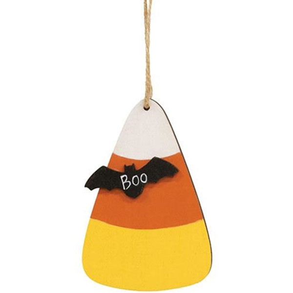 Candy Corn With Boo Bat Ornament G36547 By CWI Gifts