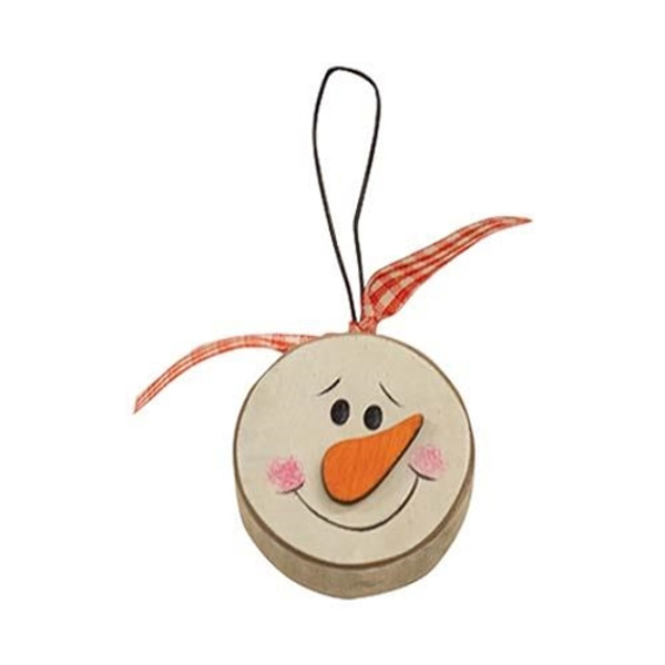 Chunky Snowman Head Ornament 1.5" G36610 By CWI Gifts