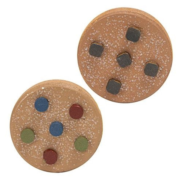 *2/Set Wooden Cookies G36660 By CWI Gifts
