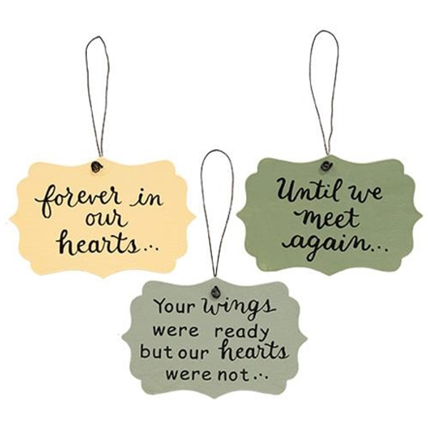 Until We Meet Again Ornament 3 Asstd. (Pack Of 3) G36703 By CWI Gifts