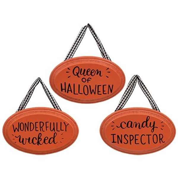 Queen Of Halloween Ornament 3 Asstd. (Pack Of 3) G36707 By CWI Gifts
