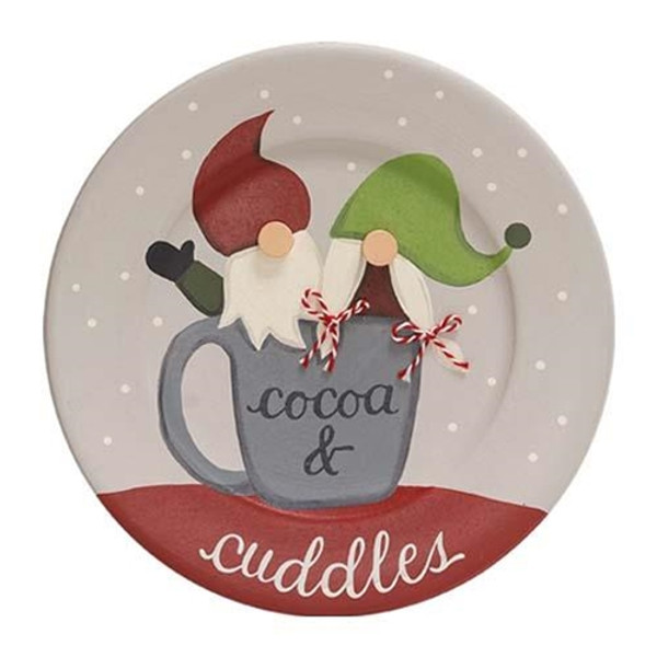 Cocoa & Cuddles Gnome Duo Plate G36710 By CWI Gifts