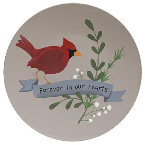 Forever In Our Hearts Cardinal Plate G36726 By CWI Gifts