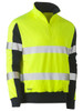 Taped Hi Vis Stretchy Fleece Zip Pullover BK6817T