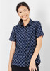 CS948LS Womens Florence Daisy Print Short Sleeve Shirt