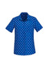 CS948LS Womens Florence Daisy Print Short Sleeve Shirt