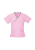 CLEARANCE H10722 Ladies Contrast Crossover Scrubs Top